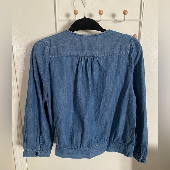 Madewell Chambray Wrap Top - Picture 7 of 8